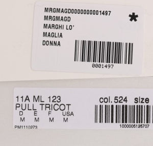 MARGHI LO' Blue 100% Lana Wool Blouse Top