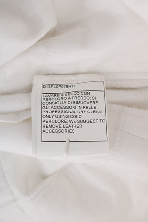 Ermanno Scervino White Cotton Slim Fit Casual Pants