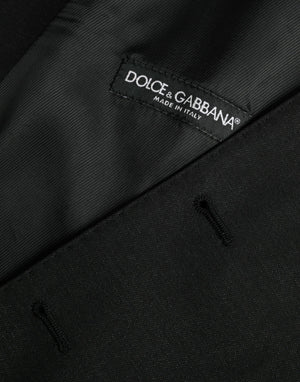 Dolce & Gabbana Black Wool Waistcoat Dress Formal Vest
