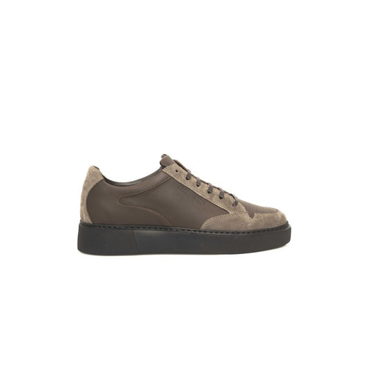 Cerruti 1881 Taupe Cow Leather Sneakers