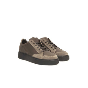 Cerruti 1881 Taupe Cow Leather Sneakers