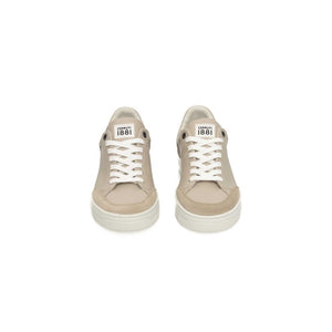 Cerruti 1881 Beige Cowhide Women Platform Sneaker