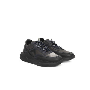 Cerruti 1881 Blue Cowhide Men Sneaker