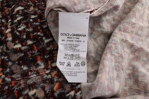 Dolce & Gabbana Multicolor Print Knit Top Wool T-shirt