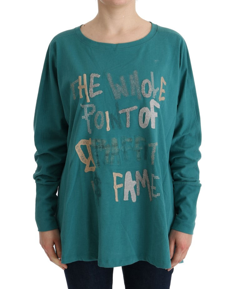 John Galliano Green Cotton Oversized Sweater
