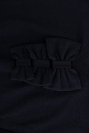 MARGHI LO' Blue Wool Long Sleeve Shift Dress