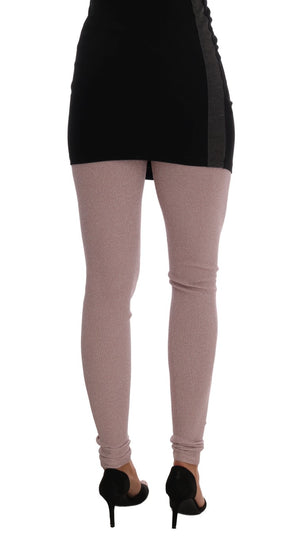 Dolce & Gabbana Pink Stretch Waist Tights Stockings