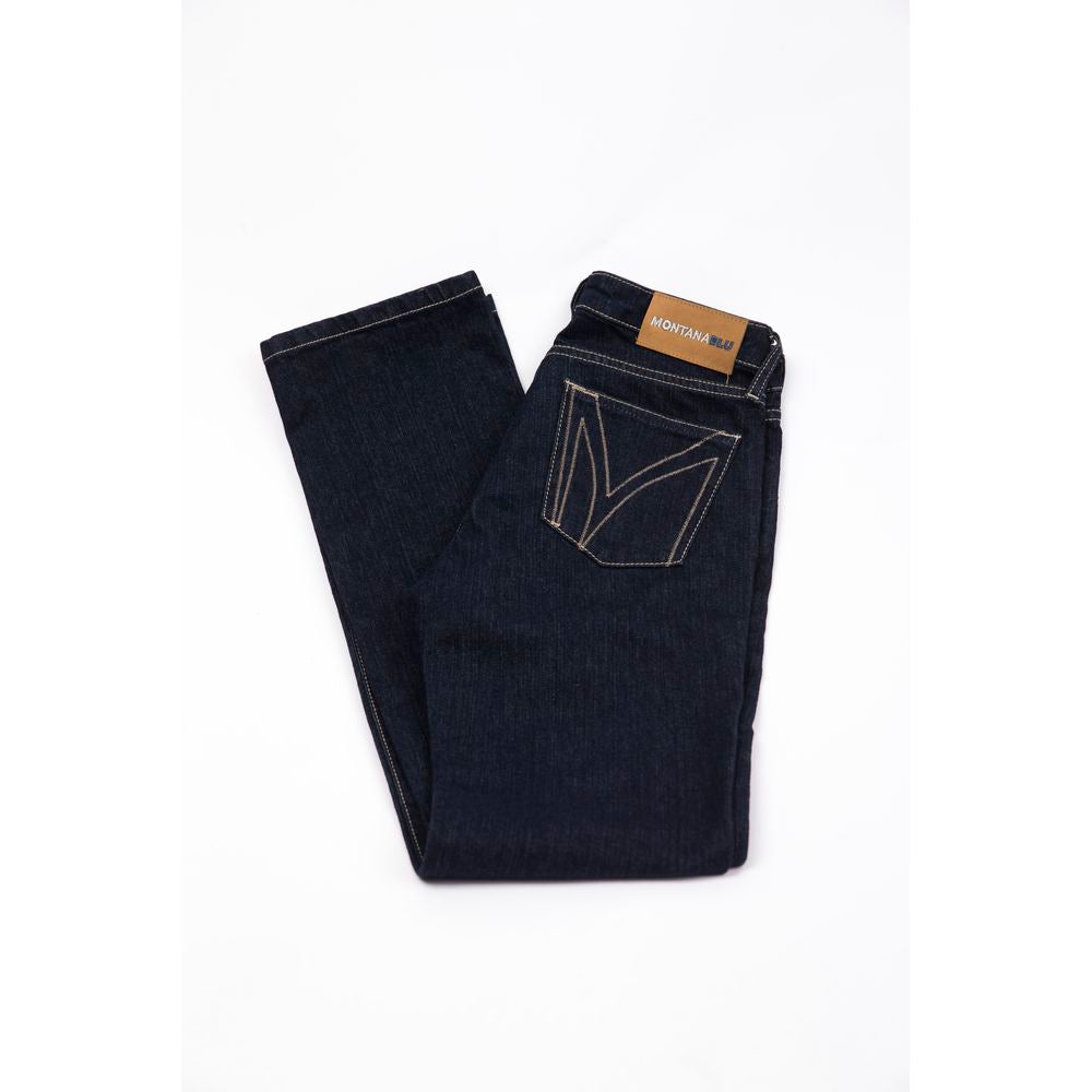 Montana Blu Blue Cotton Jeans Denim