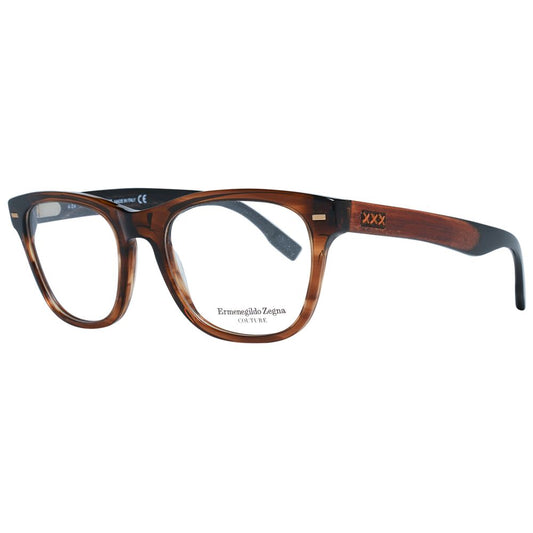 Ermenegildo Zegna Brown Plastic Glasses (Frames)