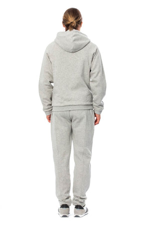 Billionaire Italian Couture Gray Cotton Hooded Sweatsuit