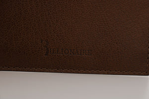 Billionaire Italian Couture Brown Leather Cardholder Wallet