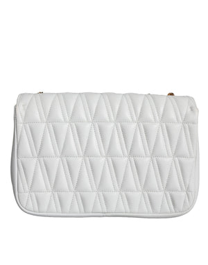 Versace White Mini Nappa Leather Crossbody Shoulder Bag