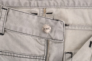 Costume National Gray Wash Cotton Slim Jeans