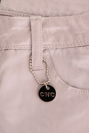 Costume National Beige Cotton Slim Fit Jeans