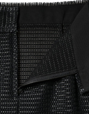 Dolce & Gabbana Black Viscose High Waist Pencil Cut Skirt