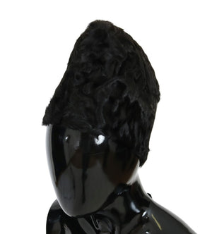 Dolce & Gabbana Black Xiangao Lamb Fur Beanie