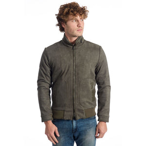 Roberto Pepe Luxury Green Eco Leather Men Jacket