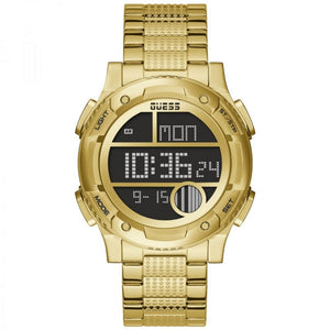 Guess Gold Stainless Steel Digital Watch