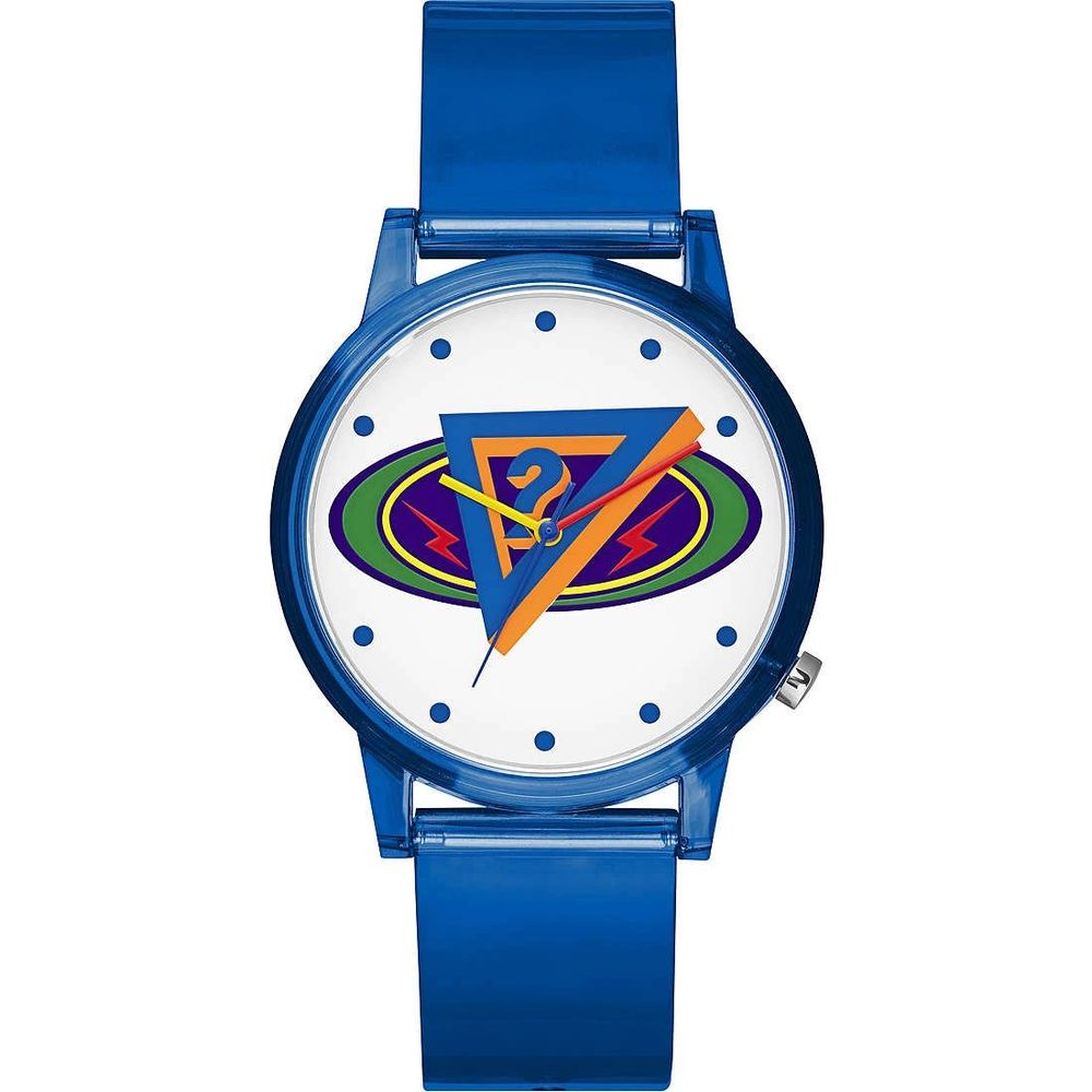 Guess Blue Resin Dress Watch