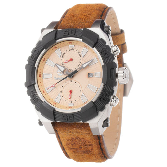 Timberland Brown Leather Dress Watch