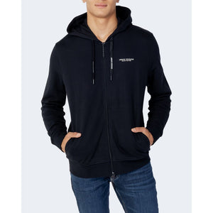Armani Exchange Blue Cotton Hoodie