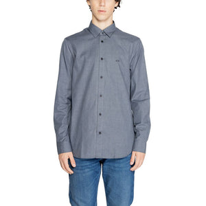Armani Exchange Blue Cotton Dress Shirt