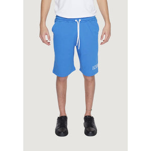 Icon Blue Cotton Bermuda Shorts