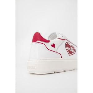 Love Moschino Red Polyethylene Low Top Sneakers