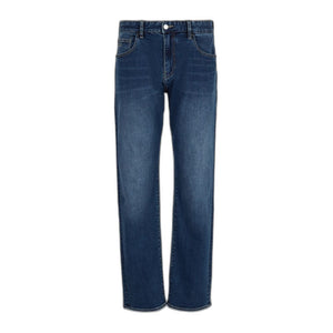 Armani Exchange Blue Cotton Skinny Jeans