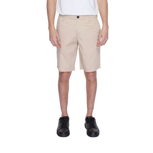 Armani Exchange Beige Cotton Bermuda Shorts