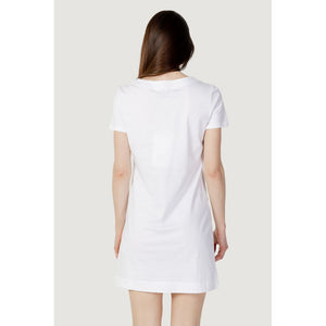 Love Moschino White Cotton Short Dress