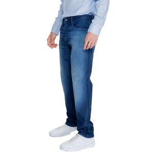 Armani Exchange Blue Cotton Skinny Pants