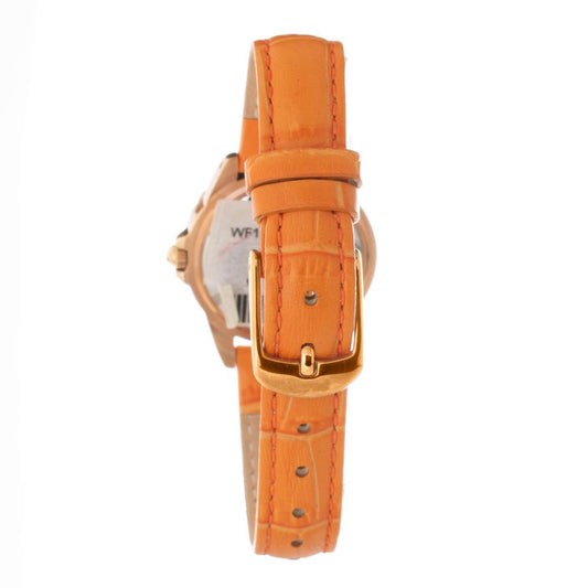 Folli Follie Orange Leather Dress Watch
