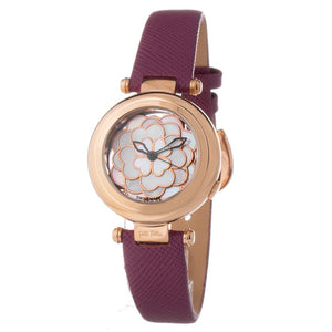 Folli Follie Purple Leather Dress Watch