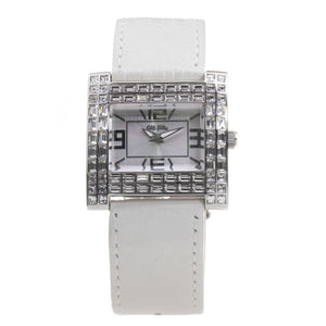 Folli Follie Gray Leather Dress Watch