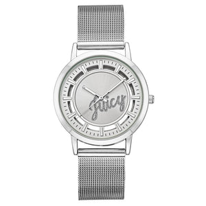 Juicy Couture Silver Stainless Steel Dress Watch