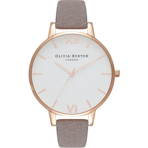 Olivia Burton Gray Artificial Leather Dress Watch