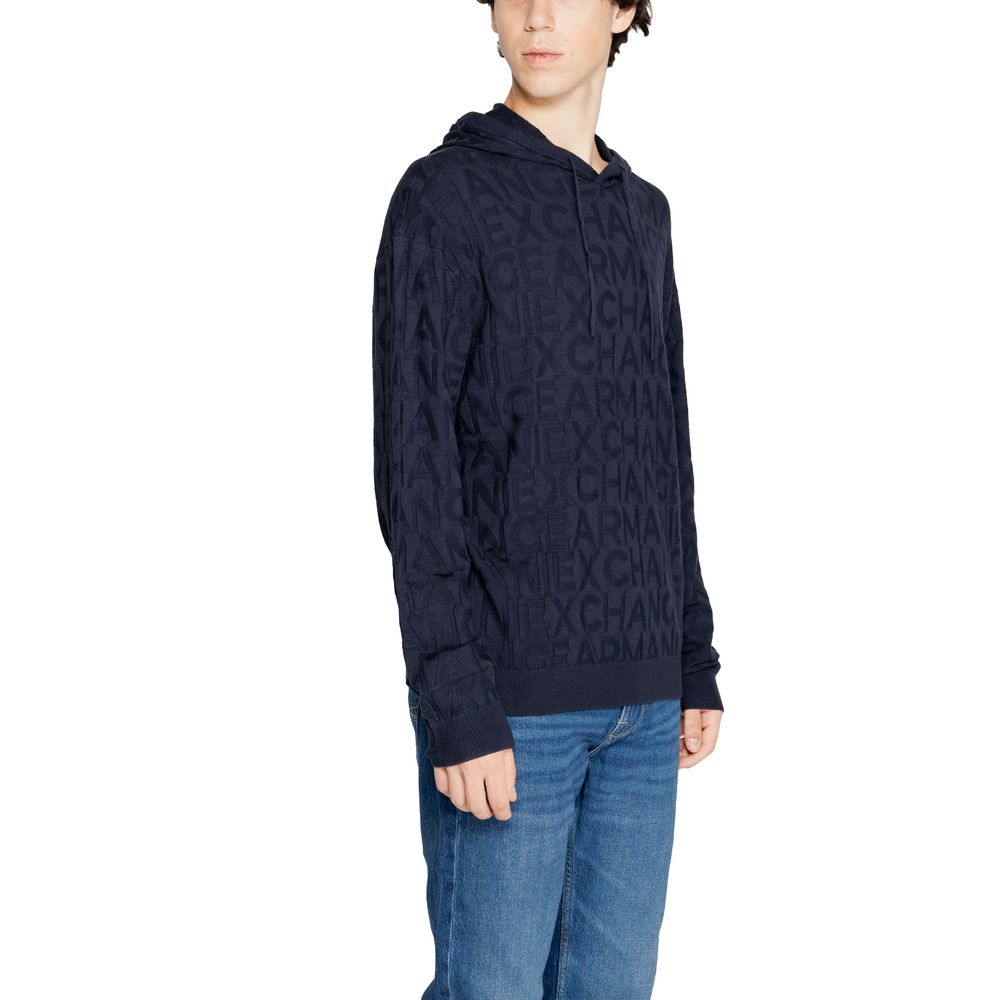 Armani Exchange Blue Viscose Hoodie