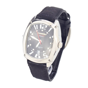 Chronotech Black Leather Dress Watch