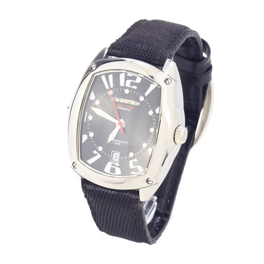 Chronotech Black Leather Dress Watch
