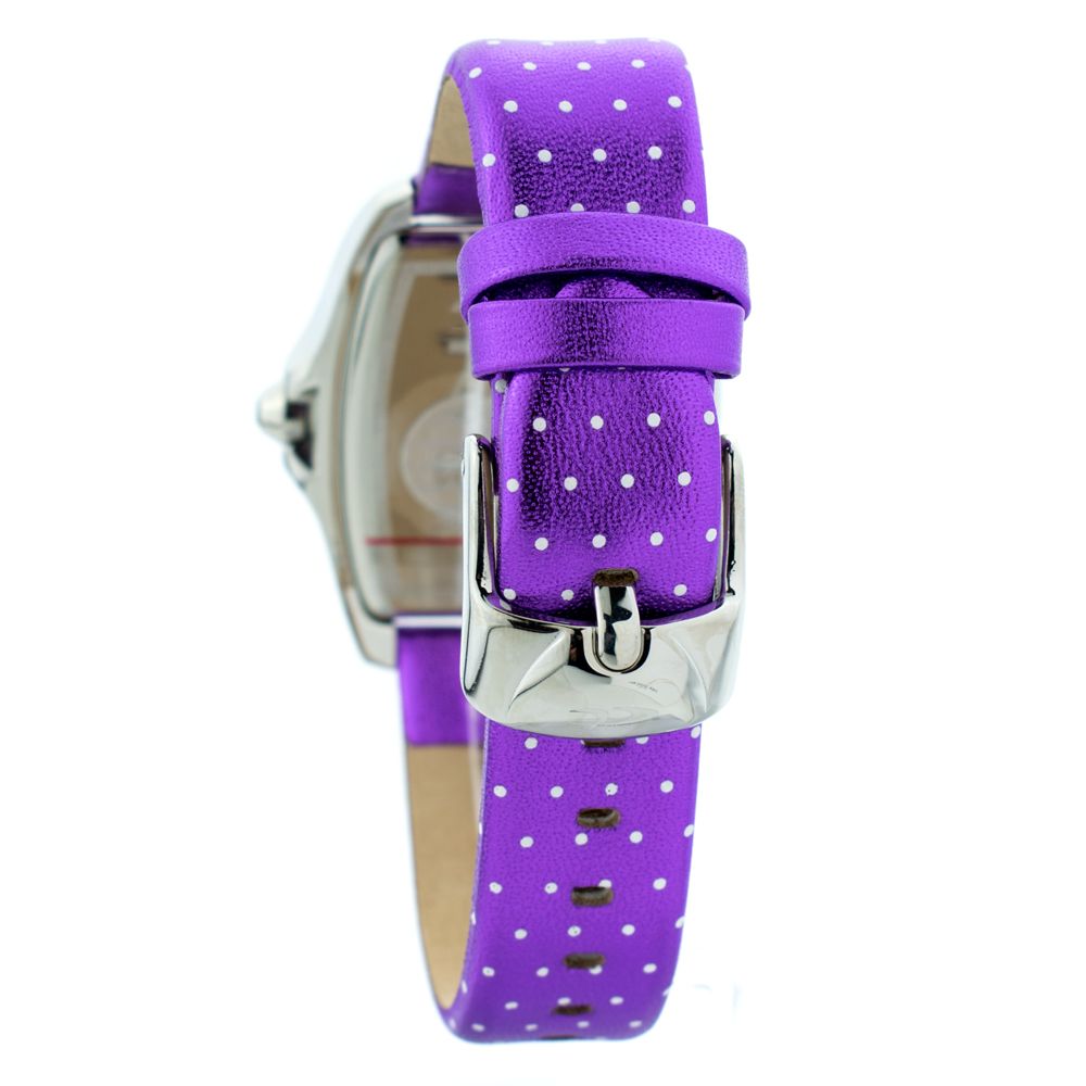 Chronotech Purple Leather Dress Watch