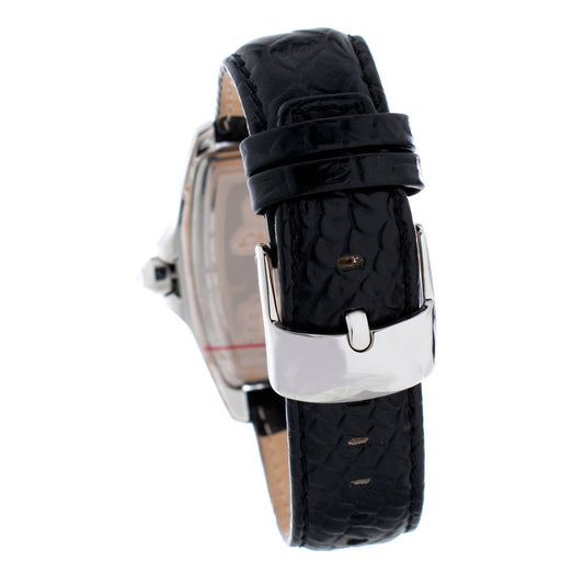 Chronotech Black Leather Dress Watch