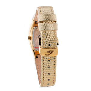 Chronotech Gold Leather Dress Watch