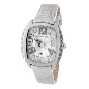 Chronotech Silver Leather Dress Watch
