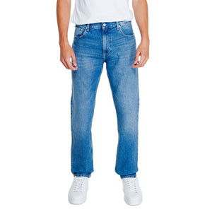 Calvin Klein Jeans Light Blue Cotton Relaxed Fit Jeans