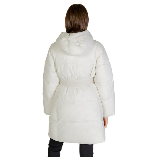 Calvin Klein Jeans Cream Nylon Coat