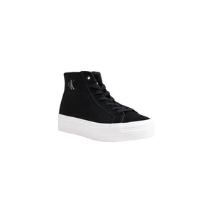 Calvin Klein Jeans Black Suede Leather Platform Sneakers