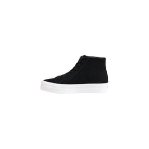 Calvin Klein Jeans Black Suede Leather Platform Sneakers