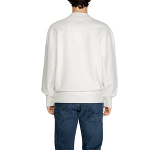Calvin Klein Jeans White Recycled Cotton Sweatshirt