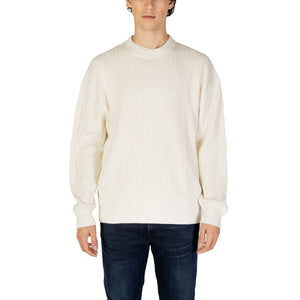 Calvin Klein Jeans Cream Cotton Sweatshirt